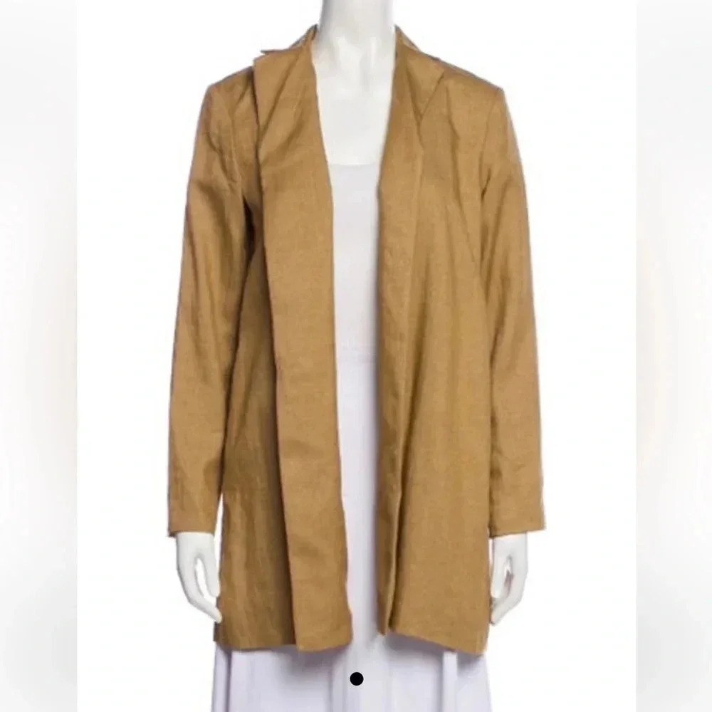 Theory Linen Open Front Cardigan Size P Nwot - image 1